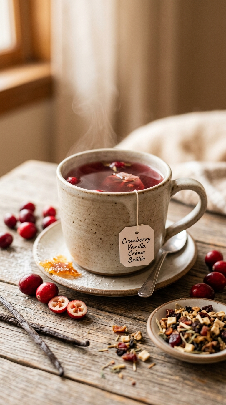 Cranberry Vanilla Crème Brûlée