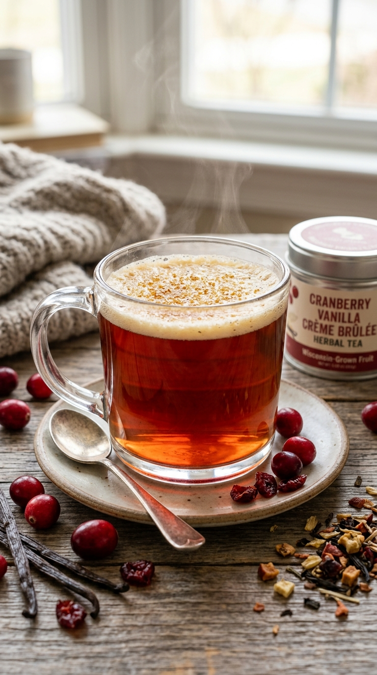 Cranberry Vanilla Crème Brûlée