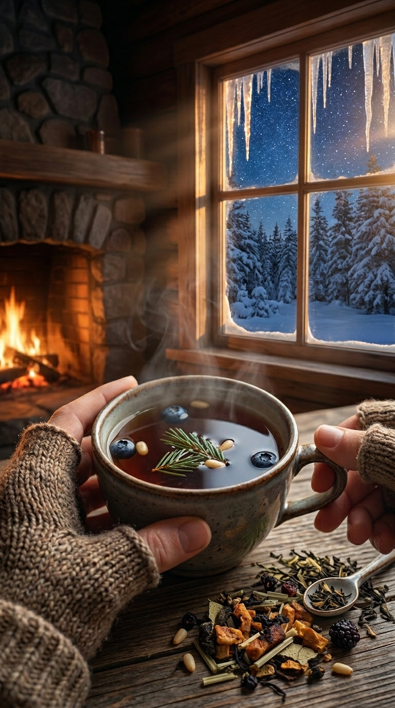Spruce Kissing Blueberry Tea