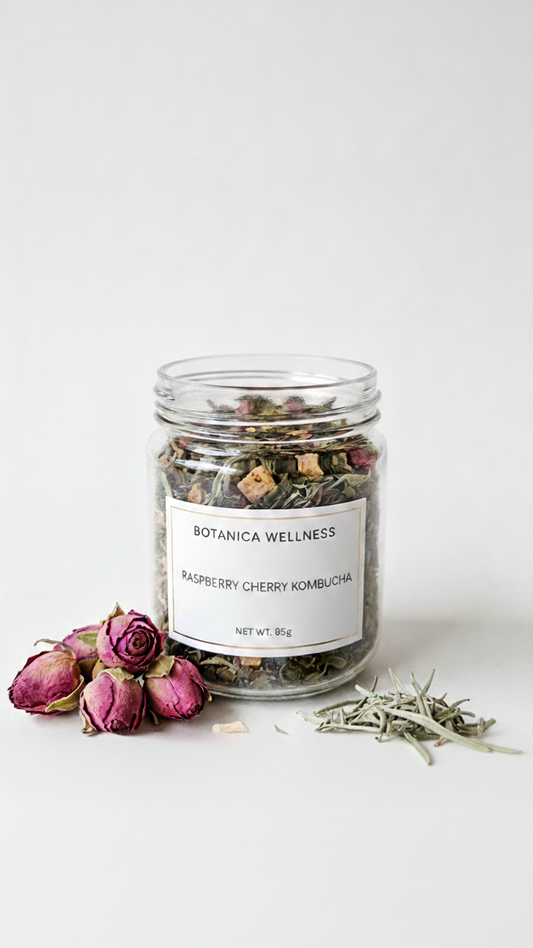 Raspberry Cherry Kombucha Tea